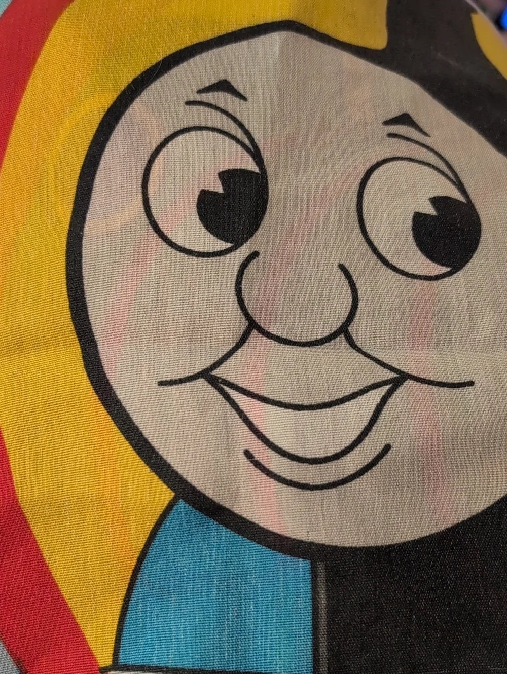 Vintage Thomas & Friends Percy Pillowcase Blue Striped All Aboard Train Kids Bed